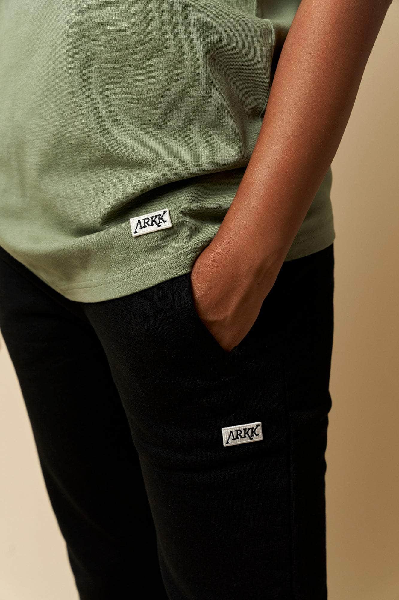 ARKK Apparel ARKK Box Logo Tee | Oil Green T-Shirt